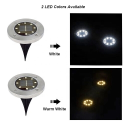 8 LED Upgraded Waterproof Bright Underground Lamps IP65 Outdoor Solar Ground Lights for Lawn Pathway Garden