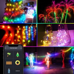 Smart Globe Fairy Lights,33LED Music Sync Waterproof USB Led String Fairy Lights,Work with Alexa & Google Home,Connect WiFi and Bluetooth,App and Remote Controlled Decorative Lights (32.8ft 100LED)